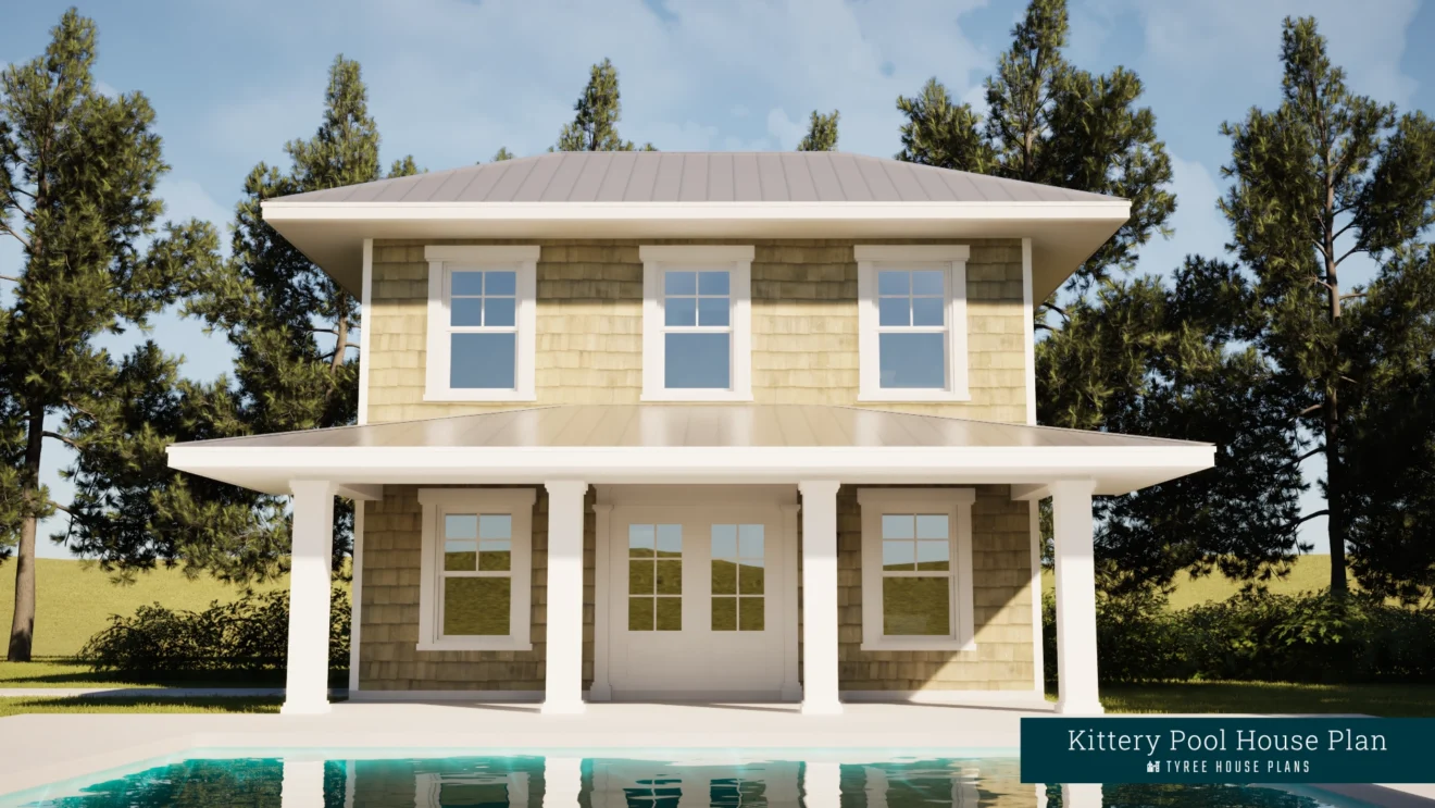 Kittery. Two-Story Colonial Pool House Released.
